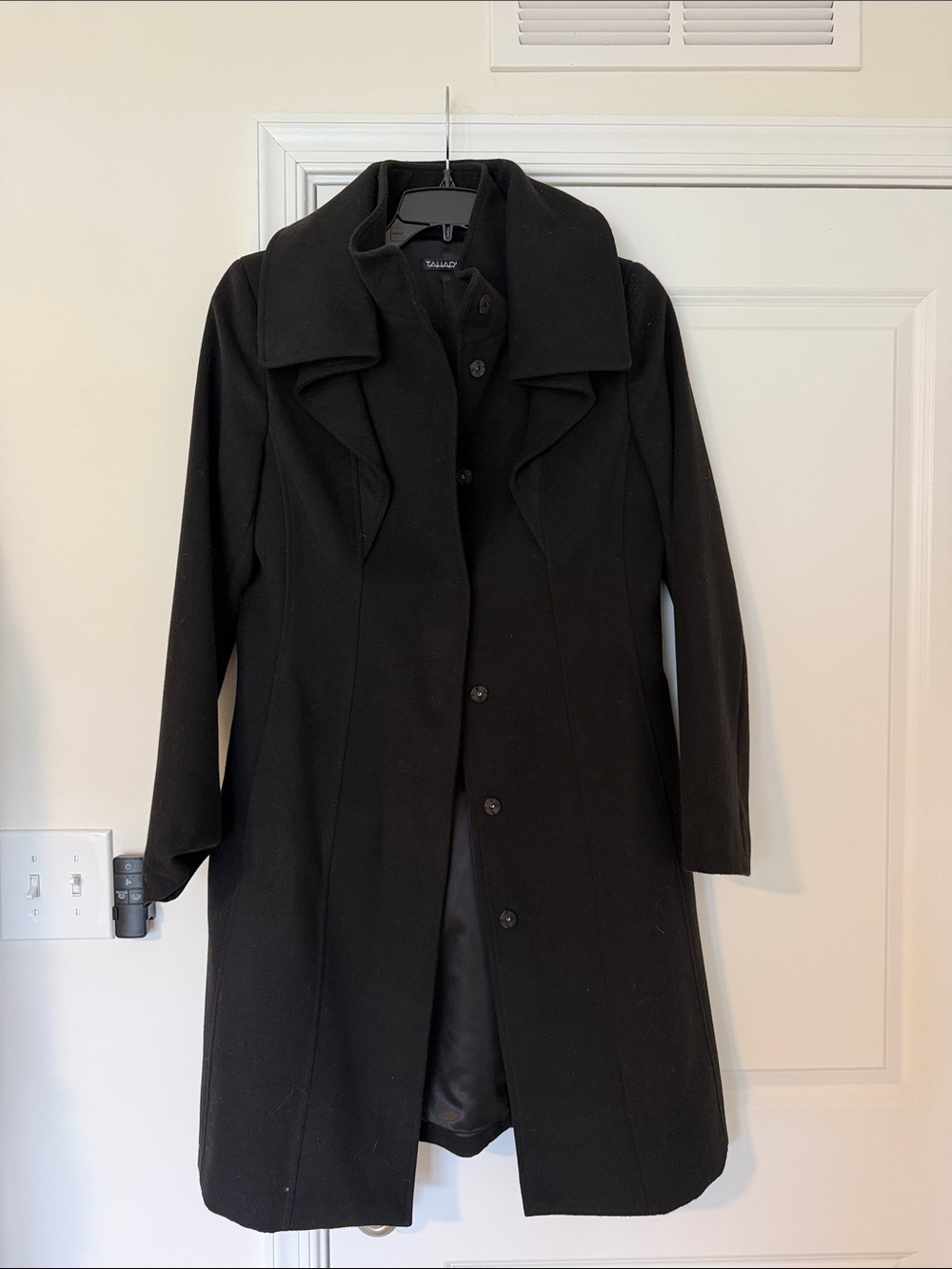 NWOT Tahari Classic Black Women's Wool-Blend Coat
